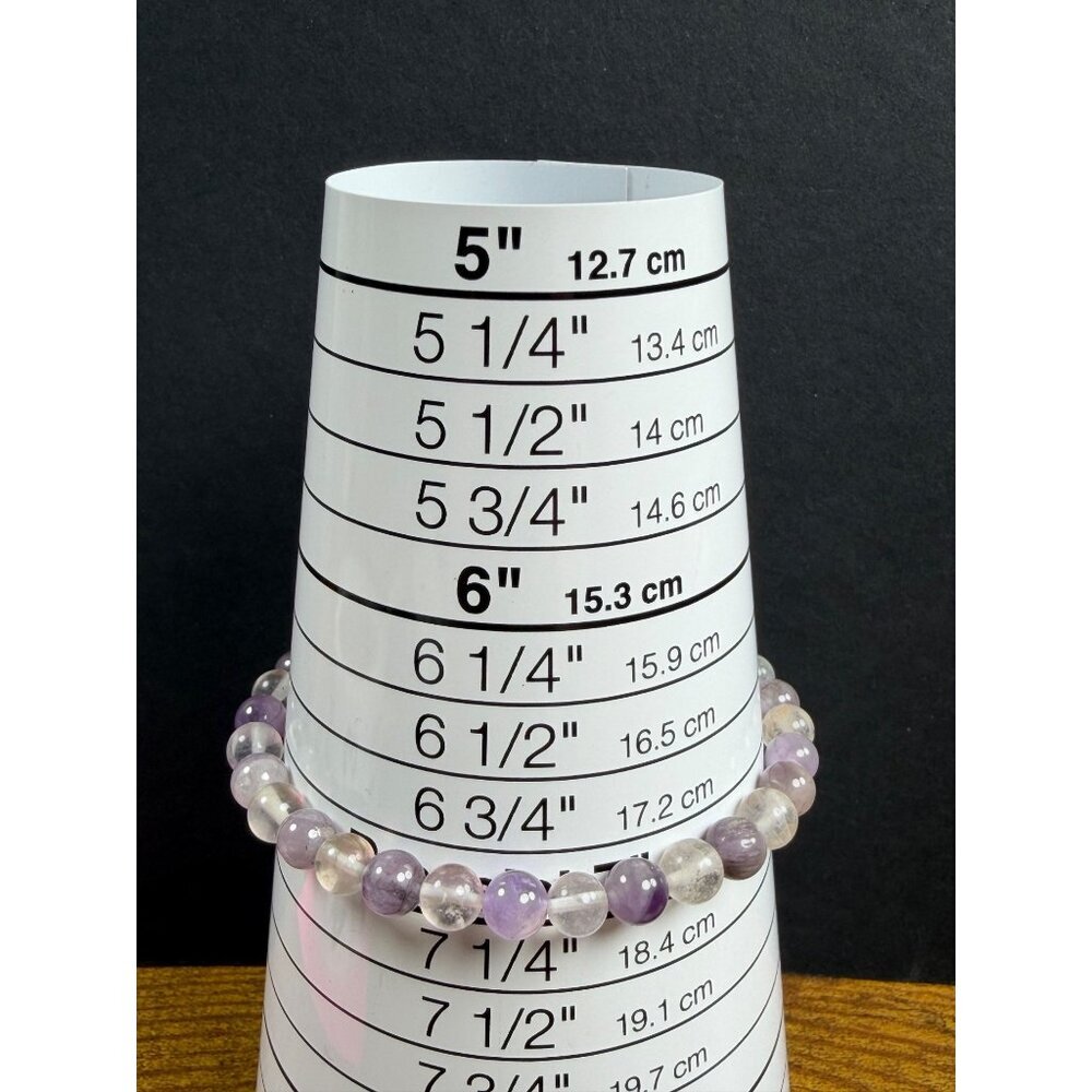 Natural Multi Color Fluorite Stretch Bracelet 6mm Beads Stone 7" UVs - Picture 7 of 7